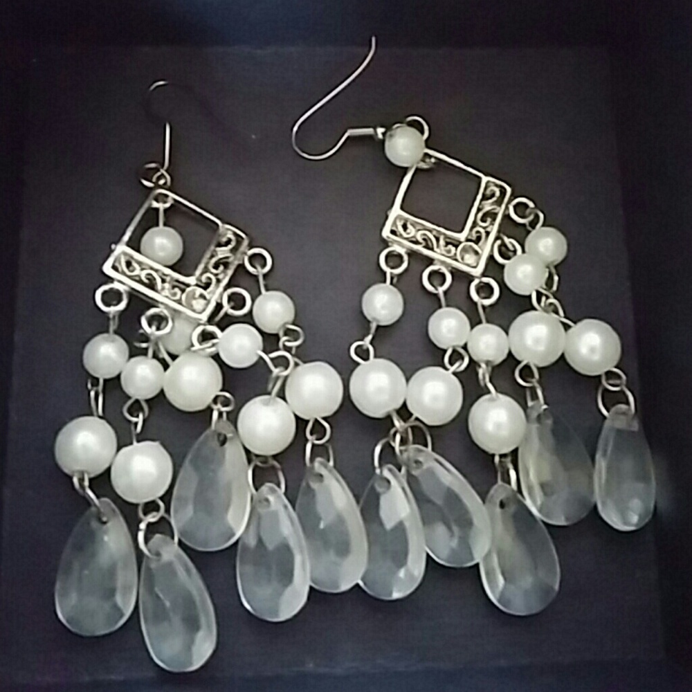 Long Dangle Glam Hook Eerrings